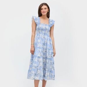 Hill House Diane Hill Blue Chinoiserie Ellie Nap Dress 🤍🩵 Size XS